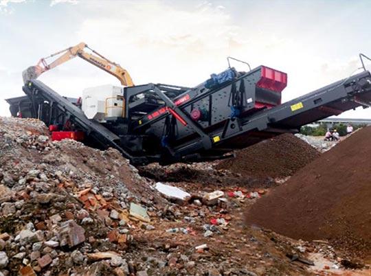 如何實現(xiàn)建筑垃圾循環(huán)利用？紅星移動破碎站助力再生能源高效生產(chǎn)
